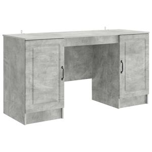 vidaXL Stalas Betono pilka 142,5 x 50 x 75 cm Apdirbta mediena