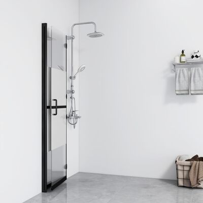 vidaXL Sulankstoma dušo sienelė, pusiau matinė, 90x190cm, ESG stiklas