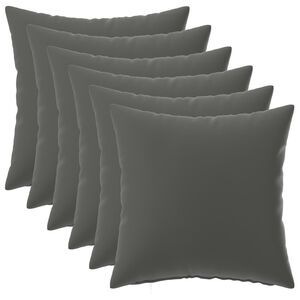 vidaXL Pagalvėlės užvalkalas 6 vnt. HEERLEN Antracito 30 x 30 cm