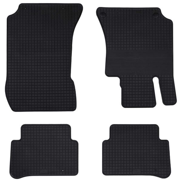 vidaXL Automobilių kilimėlis 4 pcs Juoda Tinka MERCEDES E 2009-2016