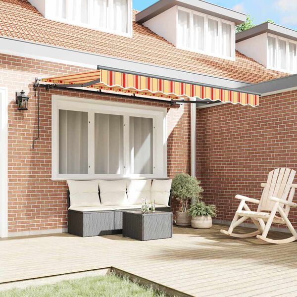 vidaXL I&scaron;traukiama markizė Geltona 350 x 200 cm audinys