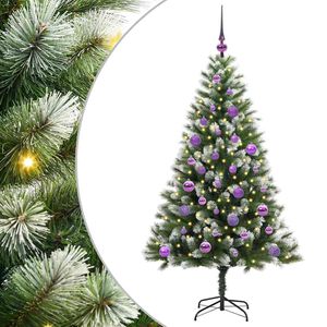 vidaXL Dirbtinis sulankstomas Kalėdų medis su pūkuotu sniegu 150 LED