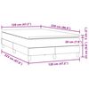 vidaXL Box Spring Lova su čiužiniu Juodas 120x220 cm aksomas