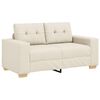 vidaXL Sofa 3 pcs Smėlio Lino mi&scaron;inio audinys