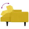 vidaXL Dvivietė sofa-lova su pakoja, geltonos spalvos, aksomas