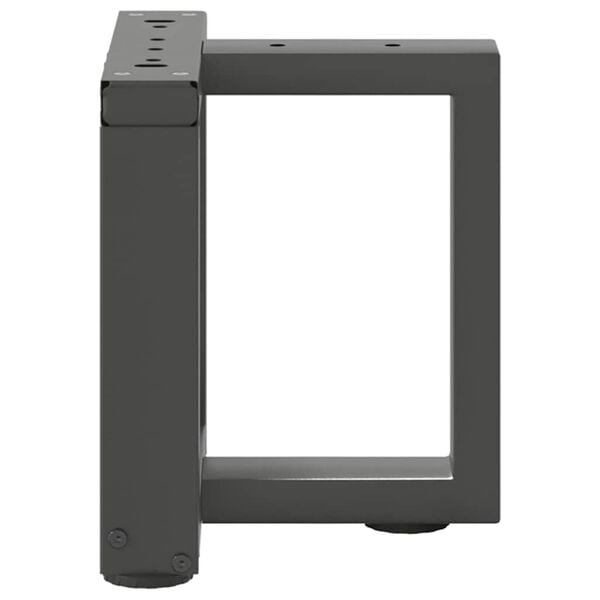 vidaXL Kavos staliuko kojelės, 2 vnt., antracito spalvos, 30x25x(30-31) cm, plienas