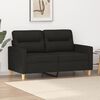 vidaXL Dvivietė sofa, juodos spalvos, 120cm, audinys