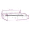 vidaXL Lovos rėmas be čiužinio, 200x200cm, medienos masyvas