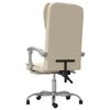 vidaXL Atlo&scaron;iama biuro kėdė, kreminės spalvos, dirbtinė oda