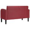 vidaXL Loveseat sofa, vyno raudona, 110cm, dirbtinė oda