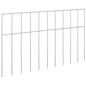 vidaXL Sodo tvoros plok&scaron;tė 12 vnt. 50 x 30 cm Galvanizuotas plienas