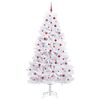 vidaXL Dirbtinė Sulankstoma Kalėdų Eglutė Balta 240 cm PVC ir Plienas