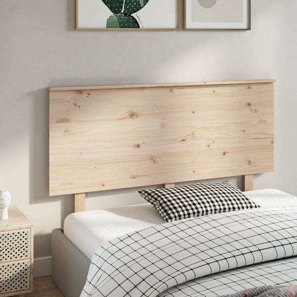 vidaXL Lovos galvūgalis, 144x6x82,5cm, pušies medienos masyvas