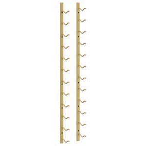 vidaXL Prie sienos montuojamas vyno laikiklis, auksinis, geležis