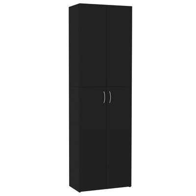 vidaXL Biuro spintelė, juodos spalvos, 60x32x190cm, apdirbta mediena