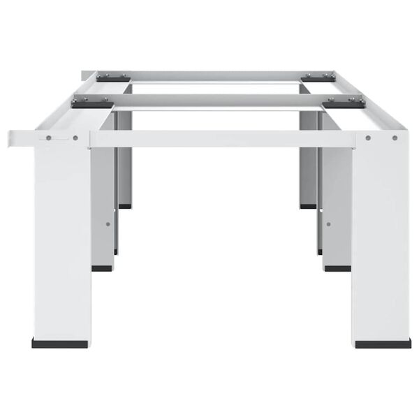 vidaXL Dvigubas skalbimo ma&scaron;inos ir džiovyklės pagrindas, baltas