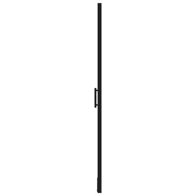 vidaXL Dušo durys, juodos spalvos, 81x195cm, grūdintas stiklas