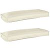 vidaXL Pallet pagalvių rinkinys 2 pcs Kreminė 100 x 40 x 8 cm