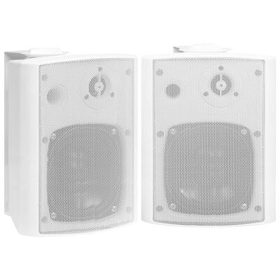 vidaXL Prie sienos montuojami stereo garsiakalbiai, 2vnt., balti, 100W