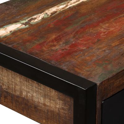 vidaXL Stalas su 2 stalčiais, perdirbtos medienos masyvas, 120x50x76cm