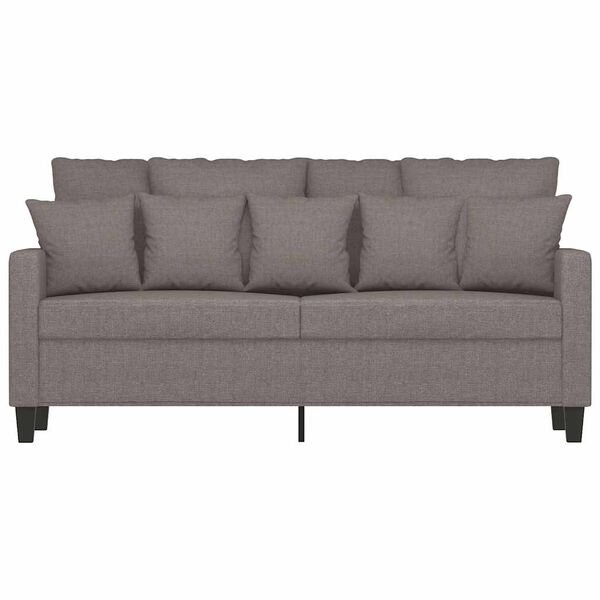 vidaXL Dvivietė sofa, taupe spalvos, 140cm, audinys