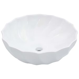 vidaXL Praustuvas, baltos spalvos, 46x17cm, keramika