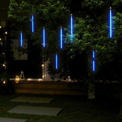 vidaXL Girlianda meteorų lietus, 8vnt., 30cm, 192 mėlynos LED lemputės