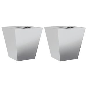 vidaXL Sodo loveliai, 2vnt., 30x30x30cm, galvanizuotas plienas