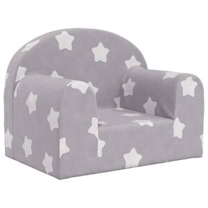 vidaXL Vaiki&scaron;ka sofa, &scaron;viesiai pilka, mink&scaron;tas pliu&scaron;as, su žvaigždėmis