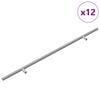 vidaXL Rankena 12 vnt. Sidabro 500 mm Plienas