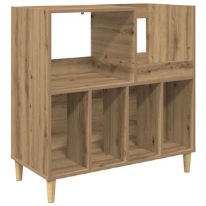 vidaXL Plok&scaron;telių grotuvo stovas Artisano ąžuolo 82 x 39,5 x 82,5 cm