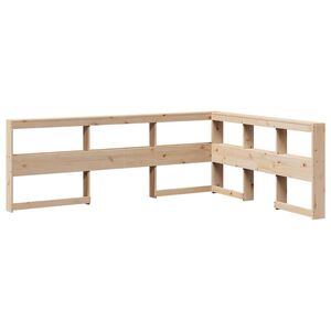vidaXL knygų spinta L formos 160 cm pu&scaron;ies medienos masyvas