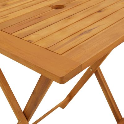 vidaXL Sulankstomas sodo stalas, 60x60x75cm, akacijos medienos masyvas