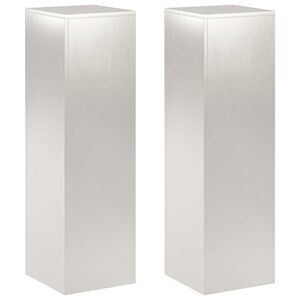 vidaXL Augalų stovas 2 pcs Sidabrinė 30 x 30 x 100 cm Plienas