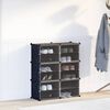 vidaXL Storage Cube Organizer su 6 kubeliais ir durelėmis juodas PP