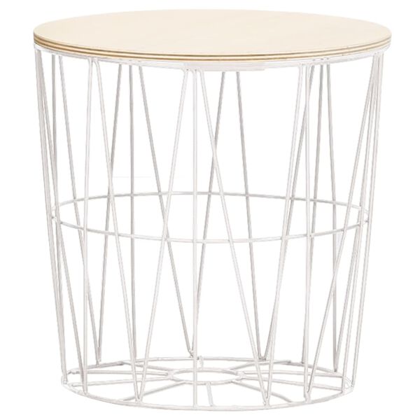 vidaXL Kavos staliukai, 4vnt., baltos spalvos