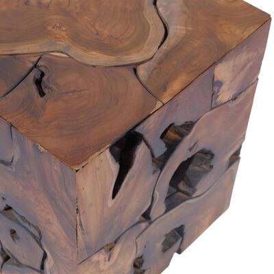 vidaXL Kėdutės/kavos staliukas, masyvi tikmedžio mediena