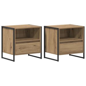 vidaXL Naktinis staliukas 2 vnt. Artisano ąžuolo 50 x 39,5 x 50 cm