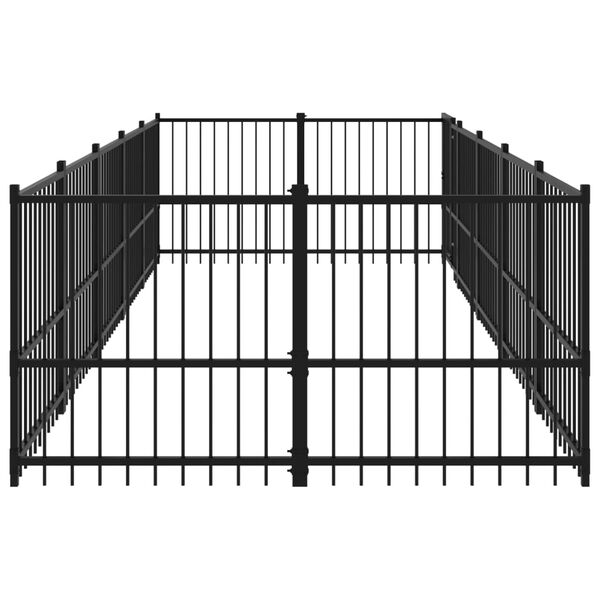 vidaXL Lauko voljeras &scaron;unims, plienas, 9,38m&sup2;