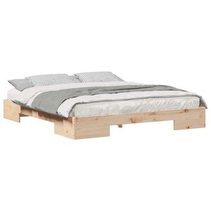 vidaXL Lovos rėmas Ruda 200 x 200 cm