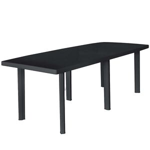vidaXL Sodo stalas, antracito spalvos, 216x90x72cm, plastikas