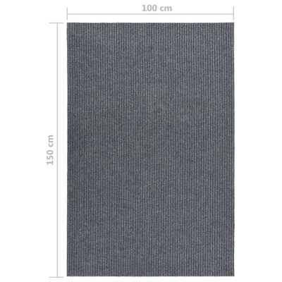 vidaXL Purvą sugeriantis kilimas-takelis, pilkos spalvos, 100x150cm