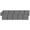 vidaXL Tvoros rinkinys 1830 x 186 cm WPC ir aliuminis Pilka