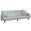 vidaXL Sofa-lova su porankiais, &scaron;viesiai pilkos spalvos, aksomas