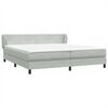 vidaXL Box Spring Lova su čiužiniais &Scaron;viesiai pilka 200x210 cm Velvet