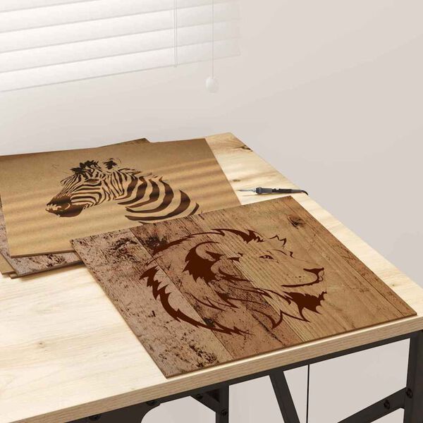 vidaXL Dekoratyvinės Panelės 12 pcs Senas medis 30 x 30 x 0.27 cm