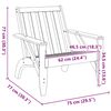 vidaXL Garden Adirondack kėdė balta 75x77x77 cm medžio masyvo pušis
