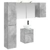 vidaXL Vonios spintos komplektas 5 pcs Betono pilka 43 x 16 x 62,5 cm