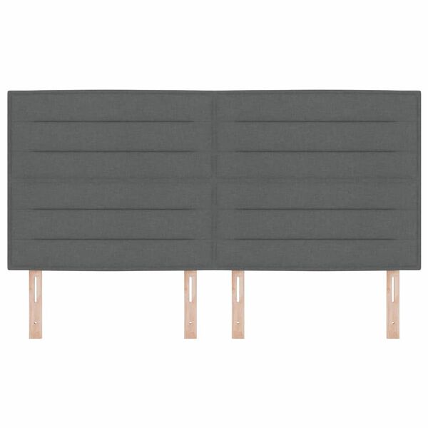 vidaXL Galvūgalis su galvūgalio Tamsiai pilka 180 cm Dirbtinė oda