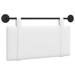 vidaXL Kabantysis galvūgalis Paprastas Baltas 90 x 55 x 5 cm audinys